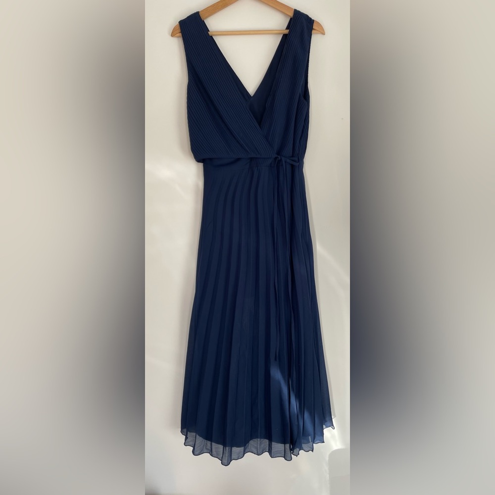 Wrap bodice midi dress
